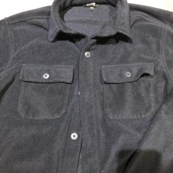George fresh Men’s fleece button up size small - Picture 2 of 2